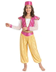 Orientalische Prinzessin Kostüm für Kinder pink-gelb