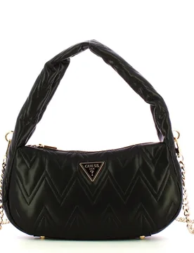 Eda Top Zip Shoulder Bag Bla Nero - Guess - FashionsVida