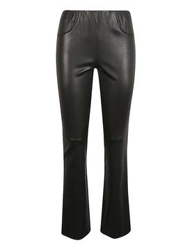 Pantaloni svasati in pelle