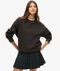 Superdry Damen Minirock mit Karomuster und Falten Lila - Größe: 38