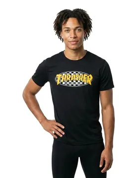 T-shirt à Manches Courtes Checkered Oval Black M