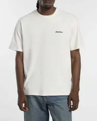 T-shirt mezza manica relaxed-fit panna in puro cotone
