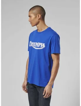 Mens Cobalt Fork Seal T-Shirt - Male - Blue - Medium - Triumph - FashionsVida