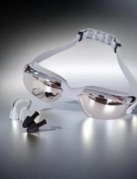 Pieza Gafas de natación antivaho y antiaagua de alta definición con 1 pieza de tapones para los oídos impermeables y 1 pinza nasal, set de accesori - Shein - FashionsVida