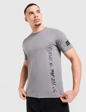 Badge Vertical Logo T-Shirt - Herren, Grau - male - Size: L - EA7 Emporio Armani - FashionsVida