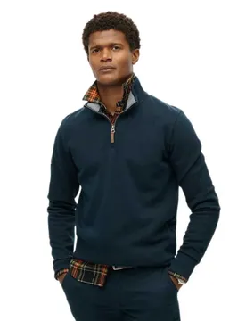 Maglione Con Mezza Zip Core Pique Henley Eclipse Navy 3XL