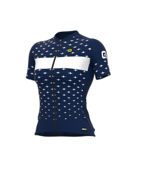 Maglia ciclismo donna PR-R STARS blu marino-bianco