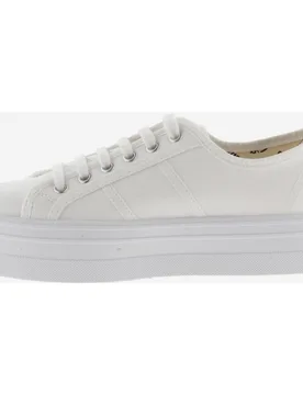 Zapatillas plataforma de mujer de lona - Victoria - FashionsVida