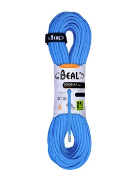Corde d'escalade 3 normes - Joker 9.1mm Unicore Dry Cover Blue - Taille 50 m - Bleu - Beal - FashionsVida