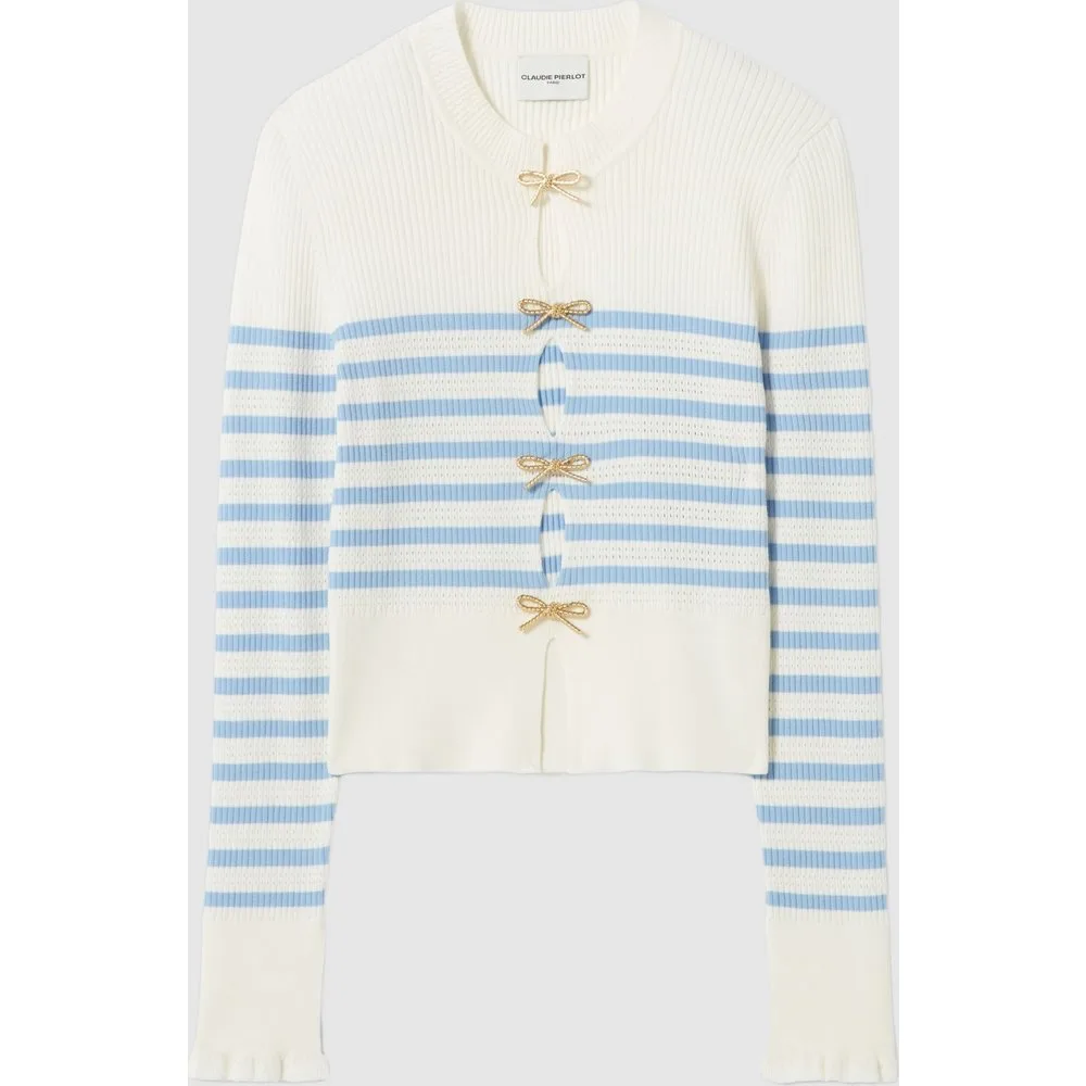 Jersey de mujer pointelle con nudos dorados - CLAUDIE PIERLOT - FashionsVida