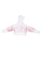 Bambina felpa 26edk58914 bianco maglia crop in felpa bianco