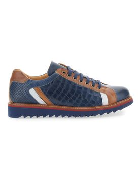 Scarpe Stringate Blu In Vera Pelle Made in Italy PT325 41