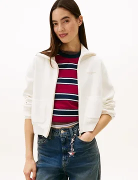 Chaqueta de punto de mujer con cremallera en relaxed fit de - Tommy Jeans - FashionsVida