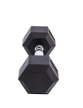 Hexagonale Gummi-Hantel - Noir - unisex - Size: 20 kg