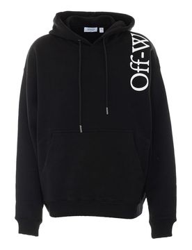 Off-White Felpa nera bianco sporco