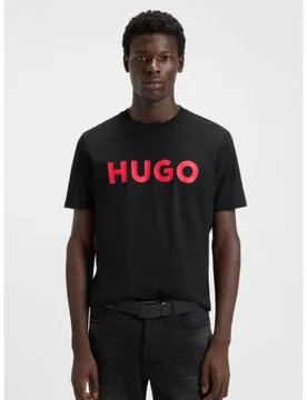 HUGO Mens Black Dulivio T-Shirt - Male - Black - Small - Hugo Boss - FashionsVida