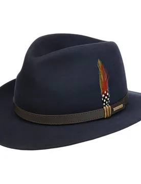 Delvaro Traveller Wool Hat by - navy - Size: S (54-55 cm) - Stetson - FashionsVida