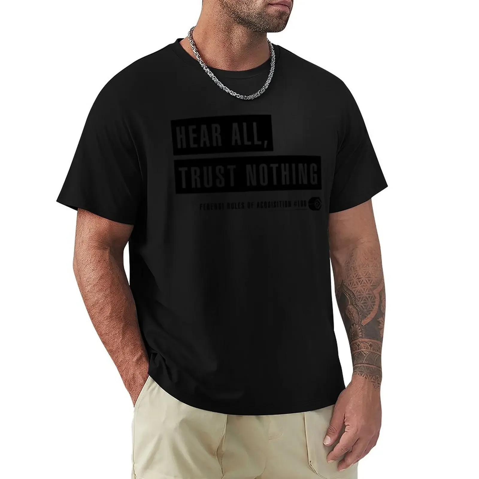 Star Trek Deep Space Nine Hear All, Trust Nothing T-Shirt Comfortable Basic Crew Neck Tee - Aliexpress - FashionsVida