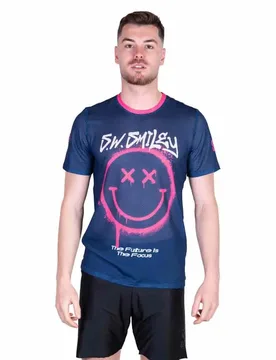 Maglietta A Maniche Corte S.w.smiley Graffiti Blue XL - OTSO - FashionsVida