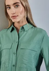 Relaxed Fit Bluse female Grün
