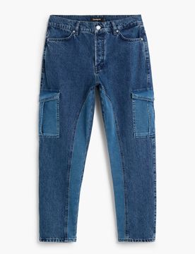 Jean 100 % coton, Coton, Bleu, 28