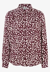 Print Blouse with Pleats female