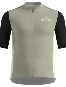 Maglia A Maniche Corte Essential Heritage Print Agate Gray - Odlo - FashionsVida