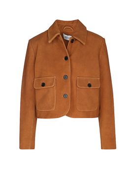 Chaqueta de cuero marrón 40