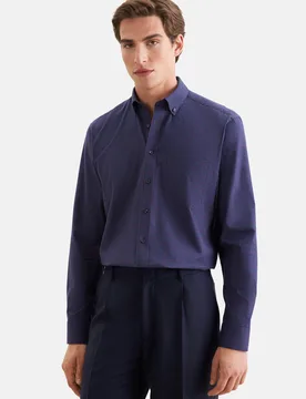 Regular Flanellhemd Karo Blau 46 - Seidensticker - FashionsVida
