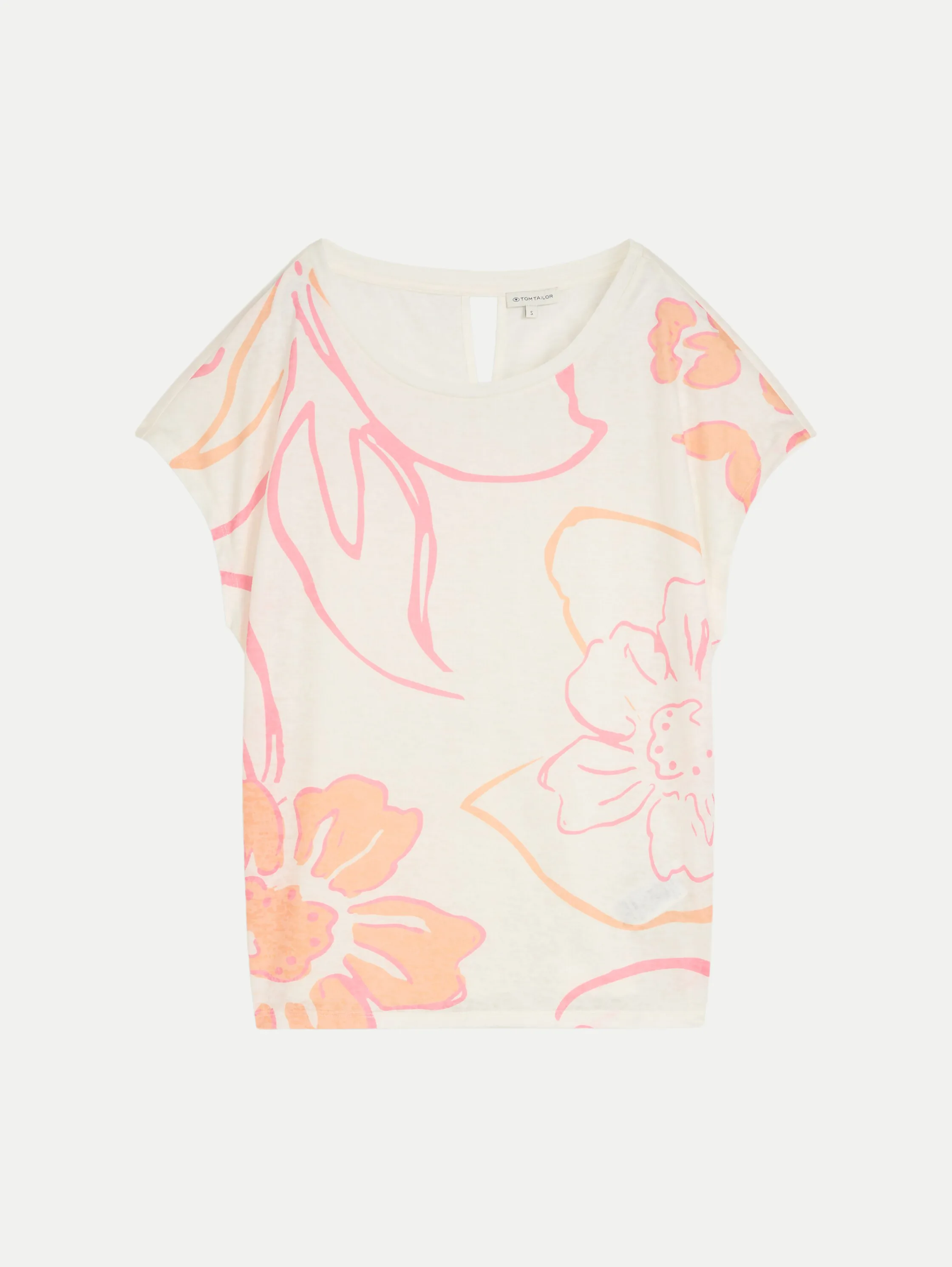 T-Shirt mit Blumen-Print Weiß 3XL - Tom Tailor Casual - FashionsVida