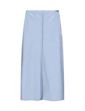 Structured Panel Skirt with Cupro-Blend Lining