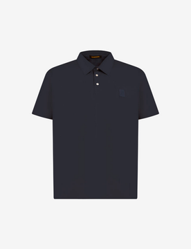 Polo in tessuto tecnico uomo blu scuro