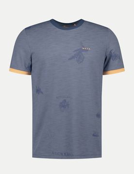 Stretch-T-Shirt Blau XL