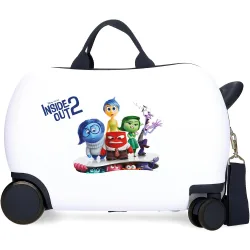 Maleta infantil 2 ruedas multidireccionales inside out 2 alegria con capacidad de 24l