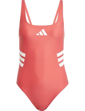 Streifen U-back Damen Badeanzug, rot 42