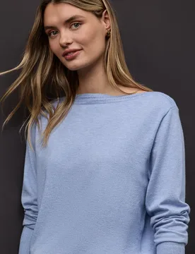 Basic U-Boot Pullover female Blau - Street One - FashionsVida