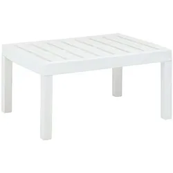 Niedrige Tische Für Draußen Table D'Appoint D'Extérieur Plastique Blanc 78x55x38 Cm Einheitsgrösse