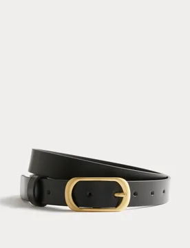 M&S Leather Belt Black female - M&S - FashionsVida