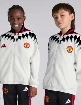 Manchester United x Kids Stadium Track Top White 11-12Y - Adidas - FashionsVida