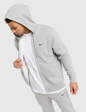 Mens Felpa con Cappuccio Full Zip Foundation - Grigio, grigio grigio Uomo taglia L - Nike - FashionsVida