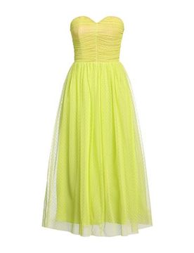 Vestido midi Mujer Verde lima 38 Mujer