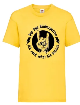 Kinder - Shirt Motiv \Ich rock jetzt die Schule" gelb 140" - Reitsport Manski - FashionsVida