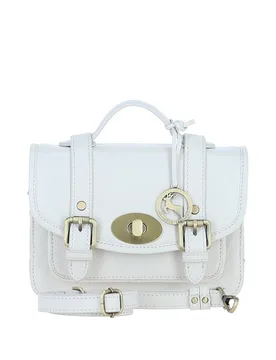 Women's Stylish Real Leather Medium Satchel Bag in White - White - Size: One Size - Ashwood Leather - FashionsVida