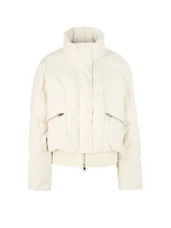Chaqueta acolchada de plumón crema 40