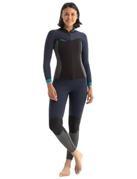 T-shirt Thermique à Manches Longues Et Zip Intégral Porto 2 Mm Blue / Black / Grey M - Jobe - FashionsVida
