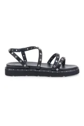 Sandali neri con borchie piatte 1670 36