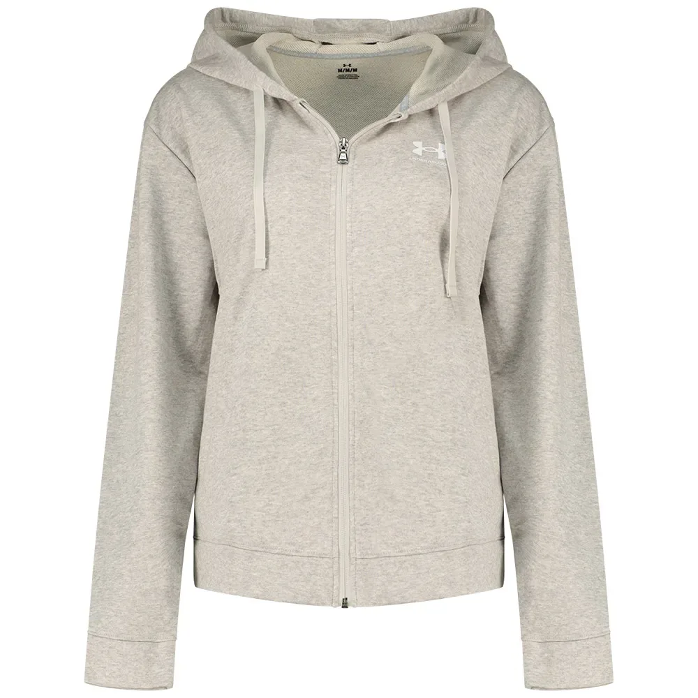 Sweat-shirt à Zip Rival Terry Mod Gray / White XS - Under armour - FashionsVida