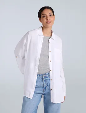 Seya Womens Beach Shirt - White - White - Size: 12 - Animal - FashionsVida