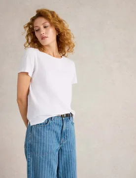 Pure Cotton T-Shirt White female - White stuff - FashionsVida