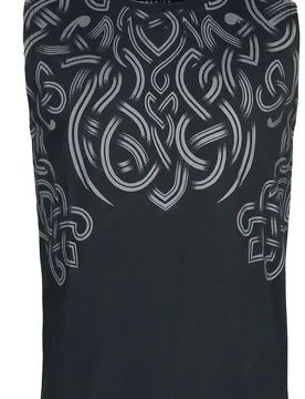 Tank-Top - Tank-Top with Nordic Ornaments - S bis XXL - für Männer - Größe S - schwarz - Männer - male - Black Premium by EMP - FashionsVida